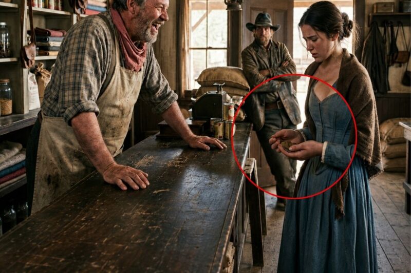 The Shopkeeper Mocked Her Poverty, But He Didn’t See The Mountain Cowboy Watching…